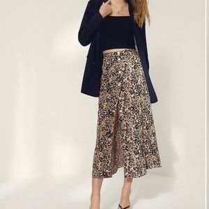 Cheetah midi skirt